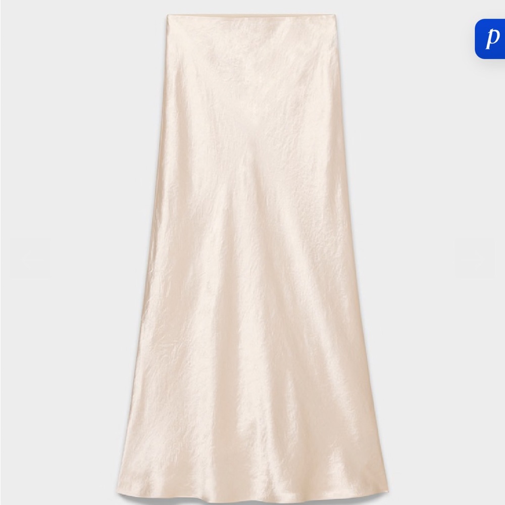 Aritzia Babaton Slip Satin Maxi Skirt in Denude